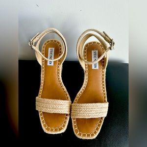 STEVE MADDEN wedge sandals size 7.5- only worn once.